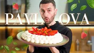 Miniature : Pavlova fraises basilic