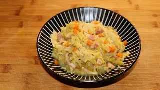 Miniature : Poêlée de chou vert, carottes et lardons fumés