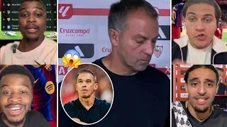 Miniature : 🚨🔥 LA RÉACTION D’HANSI FLICK APRÈS LE MATCH 😱💙❤️ LE COACH DE SÉVILLE SOUS LE CHOC! RAPHINHA🔥🔥