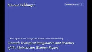 Miniature : Towards ecological imaginaries and realities of the mainstream weather report, Simone Fehlinger