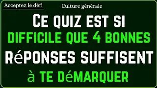 Miniature : Ce quiz est si difficile que 4 bonnes réponses suffisent à te démarquer | CulturIQ