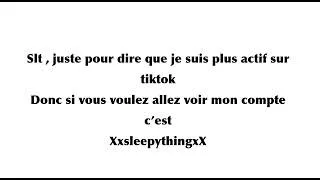 Miniature : Petite info si vous voulez allez voir mon tiktok