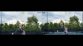 Miniature : First slice serve VS second kick serve