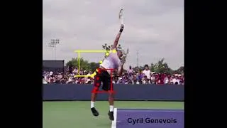 Miniature : Tennis serve : Leg drive