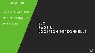 Miniature : ESX - FiveM - Location de véhicule personnelle