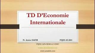 Miniature : TD Economie internationale 2024
