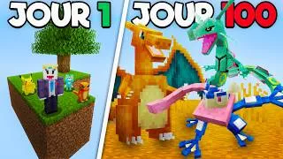 Miniature : J'ai SURVÉCU 100 JOURS dans COBBLEMON en SKYBLOCK !