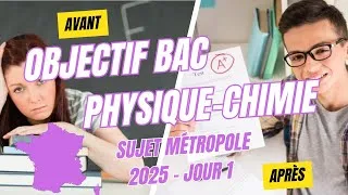 Miniature : Corrigé Sujet Bac Physique Chimie métropole 2025 Jour 1