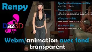 Miniature : Créer un Webm avec un fond transparent pour RENPY avec DazStudio