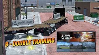 Miniature : Driving Academy 🔥 B Double Training 🔥 American Truck Simulator - How to drive a B train trailer