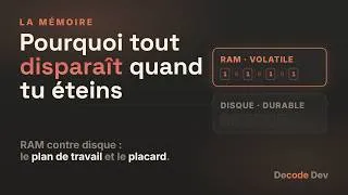 Miniature : Pourquoi tout disparaît quand tu éteins? (C'est quoi la RAM ?)