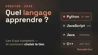 Miniature : Quel langage de programmation apprendre en 2026 ? (la réponse honnête)