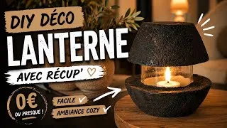 Miniature : DIY LANTERNE AVEC UN BOCAL 🕯️ | Déco récup facile & effet pierre incroyable
