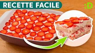Miniature : Gâteau SANS FOUR aux fraises 🍓 dessert facile sans cuisson