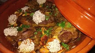 Miniature : طاجين لحم الغنم بالبصل المعسل و الفواكه الجافة...Tajined’agneau sucré-salé aux oignons caramélisés  