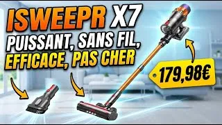 Miniature : ISweepr X7 : Aspirateur à main puissant, sans fil, efficace et pas cher pour la maison