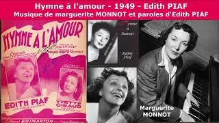Miniature : Hymne à l'amour - 1949 - Musique de Marguerite MONNOT et paroles d'Edith PIAF