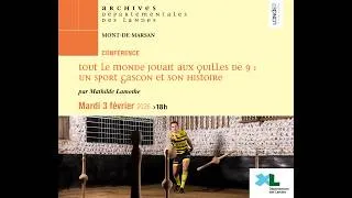 Miniature : Conference  quilles landaises