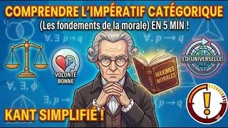 Miniature : KANT : L'Impératif Catégorique EXPLIQUÉ EN 5 MIN ! (Morale Simplifiée)