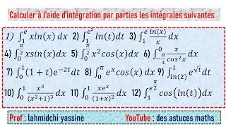 Miniature : Effectuer une intégration par parties - 2bac - terminale : exercice corrigé