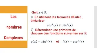 Miniature : Les nombres complexes linéarisation des expressions trigonométriques : exercice corrigé