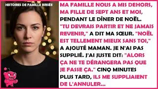 Miniature : MA FAMILLE NOUS A MIS DEHORS, MA FILLE DE SEPT ANS ET MOI, PENDANT LE DÎNER DE NOËL