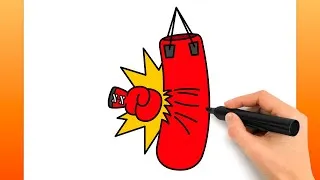 Miniature : Comment Dessiner Un Sac De Frappe (Tutoriel De Dessin Facile)