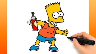 Miniature : Comment Dessiner Bart Simpson En Train De Faire Des Graffitis (Tutoriel De Dessin Facile)