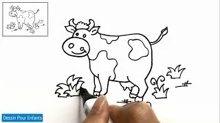 Miniature : Comment dessiner une vache FACILEMENT etape par etape 12 – Dessin vache