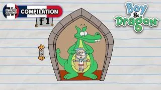 Miniature : COLLÉS LES UNS AUX AUTRES AVEC DE LA COLLE ! 🤪 Boy & Dragon | COMPILATION | ZeeKay Dessins Animés