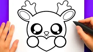 Miniature : DESSIN FACILE | COMMENT DESSINER UN RENNE DE NOËL FACILEMENT - DESSIN DE NOËL FACILE