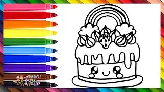 Miniature : Dessiner et Colorier un Gâteau d'Anniversaire 🎂🌈 Dessins pour Enfants