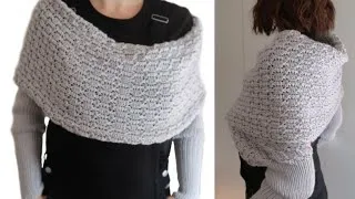 Miniature : Tricotin - Echarpe à manches / Loom knitting -  Sweater scarf
