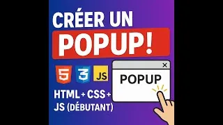 Miniature : 🚨 Ton premier Popup en HTML CSS JS – Simple et efficace 😱!