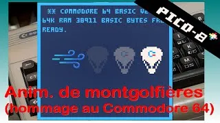 Miniature : Animation de montgolfières (hommage au commodore 64) sur Pico-8