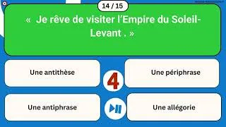 Miniature : QCM / Quiz Français : 15 figures de style - Réponses suivies d'explications - QCM concours DGFIP