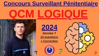 Miniature : QCM logique Surveillant pénitentiaire 2024 - Explications- corrigé test psychotechnique - quiz
