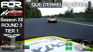 Miniature : QUE D'ERREURS BÊTES ! AOR SEASON XII ACC - Tier 1 - ROUND 3 - V8 Vantage GT3 @ Hungaroring