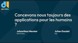 Miniature : [DevLille 2026] Concevons nous toujours des applications pour les humains ? - Jour 2