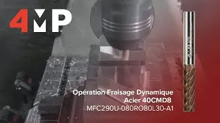 Miniature : 4MP Usinage : Opération de fraisage dynamique dans l'acier