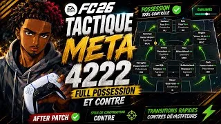 Miniature : Tactique META 4222 FULL POSSESSION et CONTRES sur FC26🔥 AFTER PATCH✅
