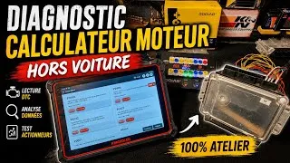 Miniature : 🔥 Diagnostic calculateur (ECU) moteur HORS voiture avec le Godiag  GT100 +