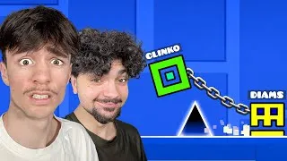 Miniature : Finir Geometry Dash mais nos Vies sont Liées ! (Ft. Clinko)