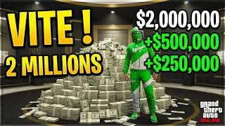 Miniature : AVOIR VITE +2.000.000 GTA$ ARGENT GRATUITEMENT ULTRA FACILEMENT! SUR GTA5 ONLINE  EN 1.73 !