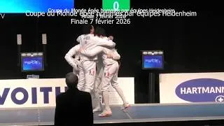 Miniature : Worldcup Heidenheim 2026 finale épée hommes Korée France