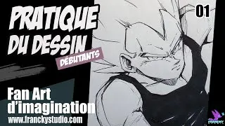 Miniature : Dessiner Végéta - croquis au stylo - débutants