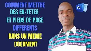 Miniature : EN-TETES  ET PIEDS DE PAGES DIFFERENTS