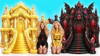 Miniature : Doll House Makeover Challenge: Rumi Dorée vs Vampire en Carton | DiLi World FR