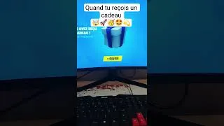 Miniature : Quand tu reçois un cadeau 💫🤩🥳🚀🤯🔥 #fortnite #gaming #viralshort