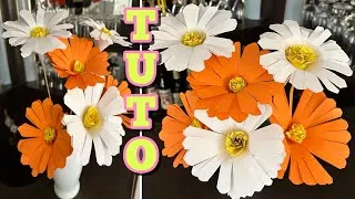Miniature : Fabrication facile de fleurs en papier, Comment fabriquer facilement des fleurs en papier - DIY TUTO